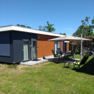 Terras met parasol